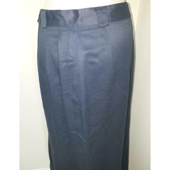 BANANA REPUBLIC Made Italy Navy Blue Long High Waist Riding Skirt 14 Vtg 10/12 - Picture 9 of 9